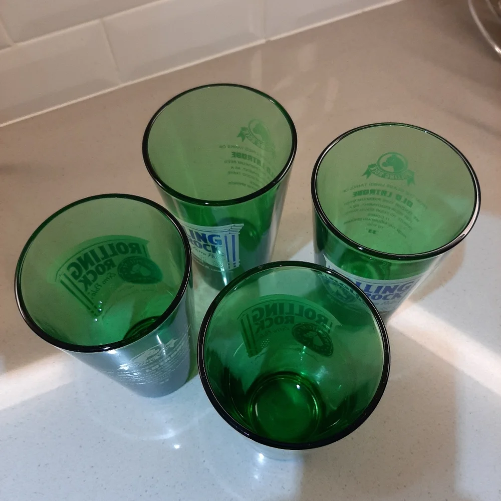 Rolling Rock beer glasses - Picture 3 of 10